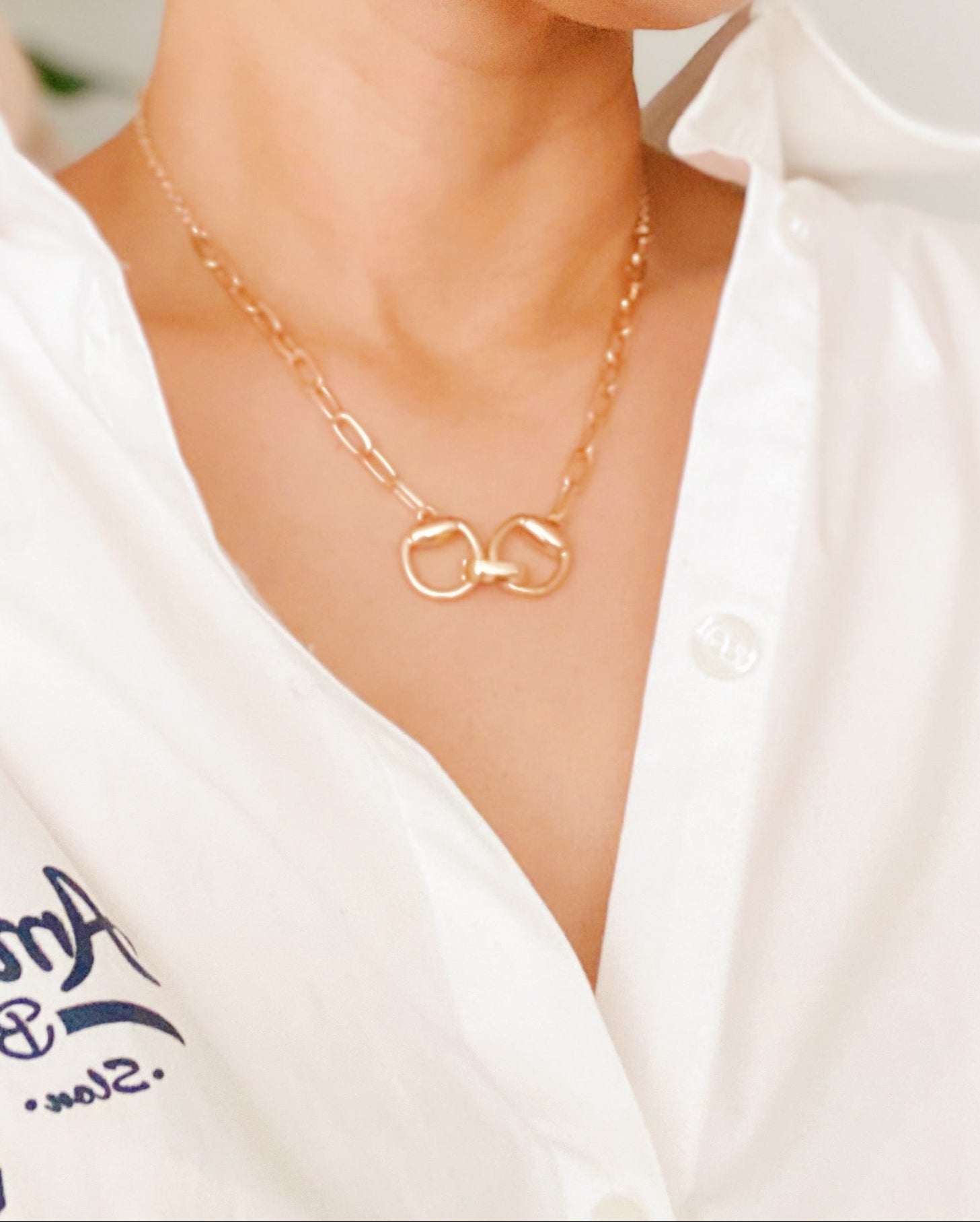 horse bit buckle pendant necklace equestrian jewelry for riders