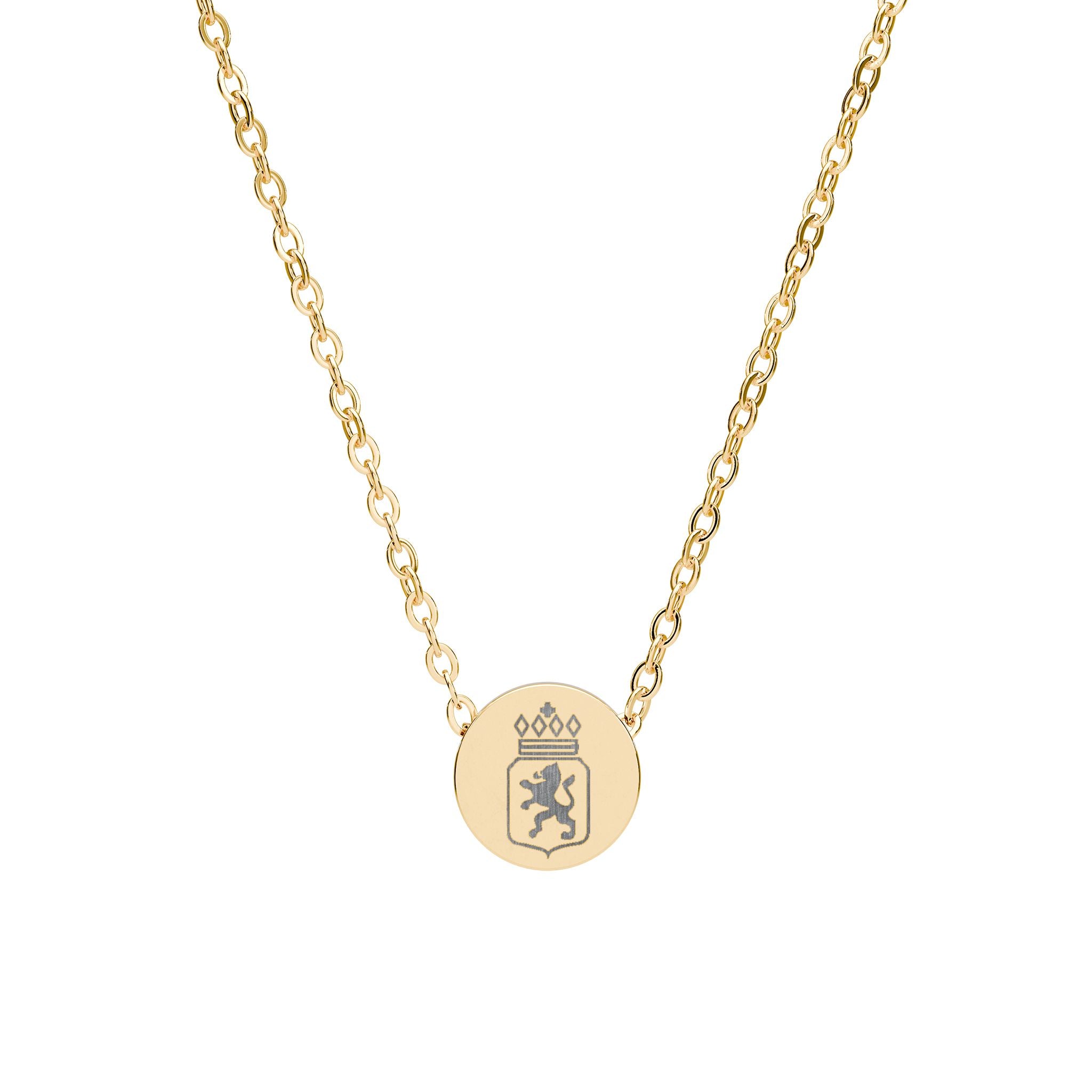 Dutch Warmblood (KWPN) Petite Engraved Circle Necklace