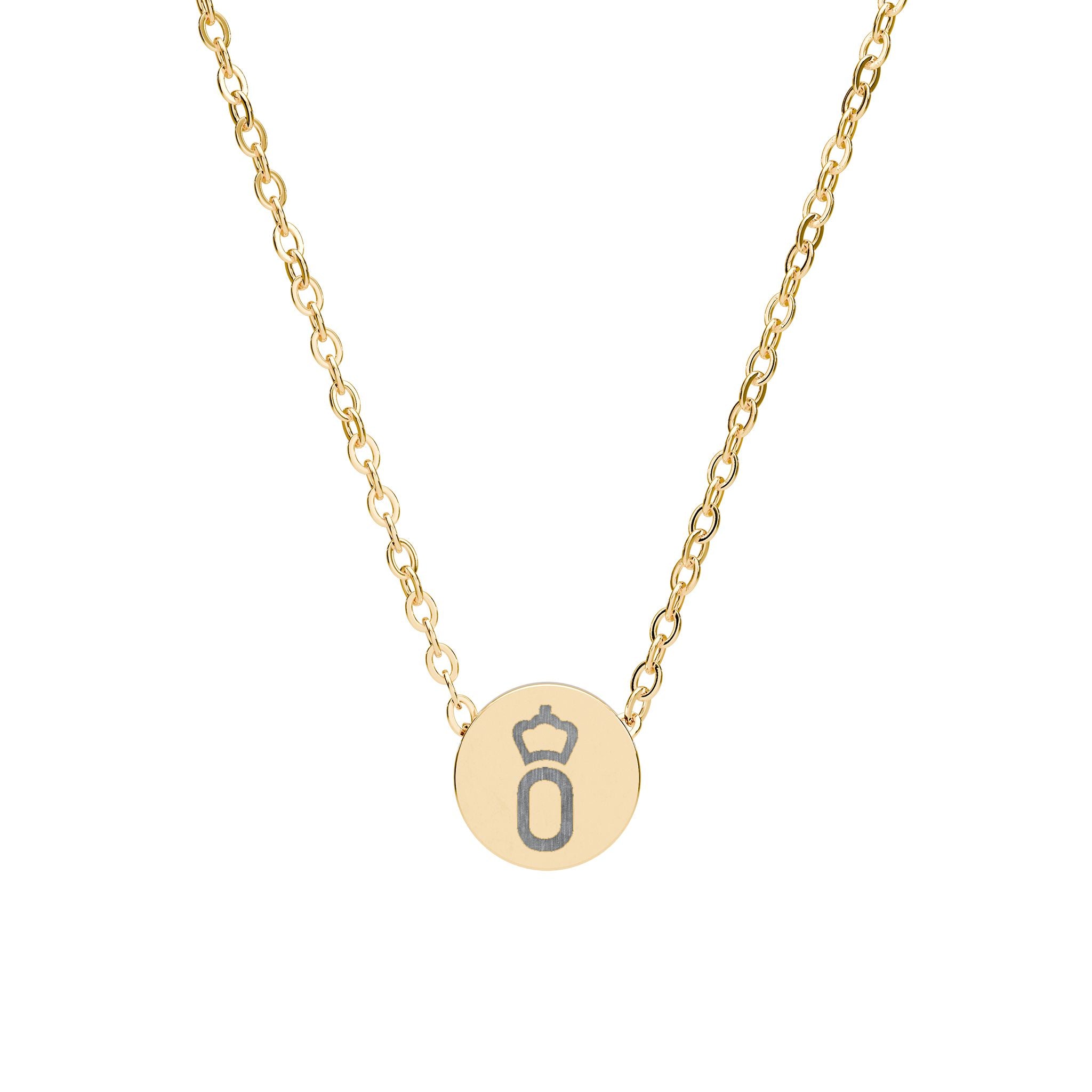 Oldenburg Petite Engraved Circle Necklace