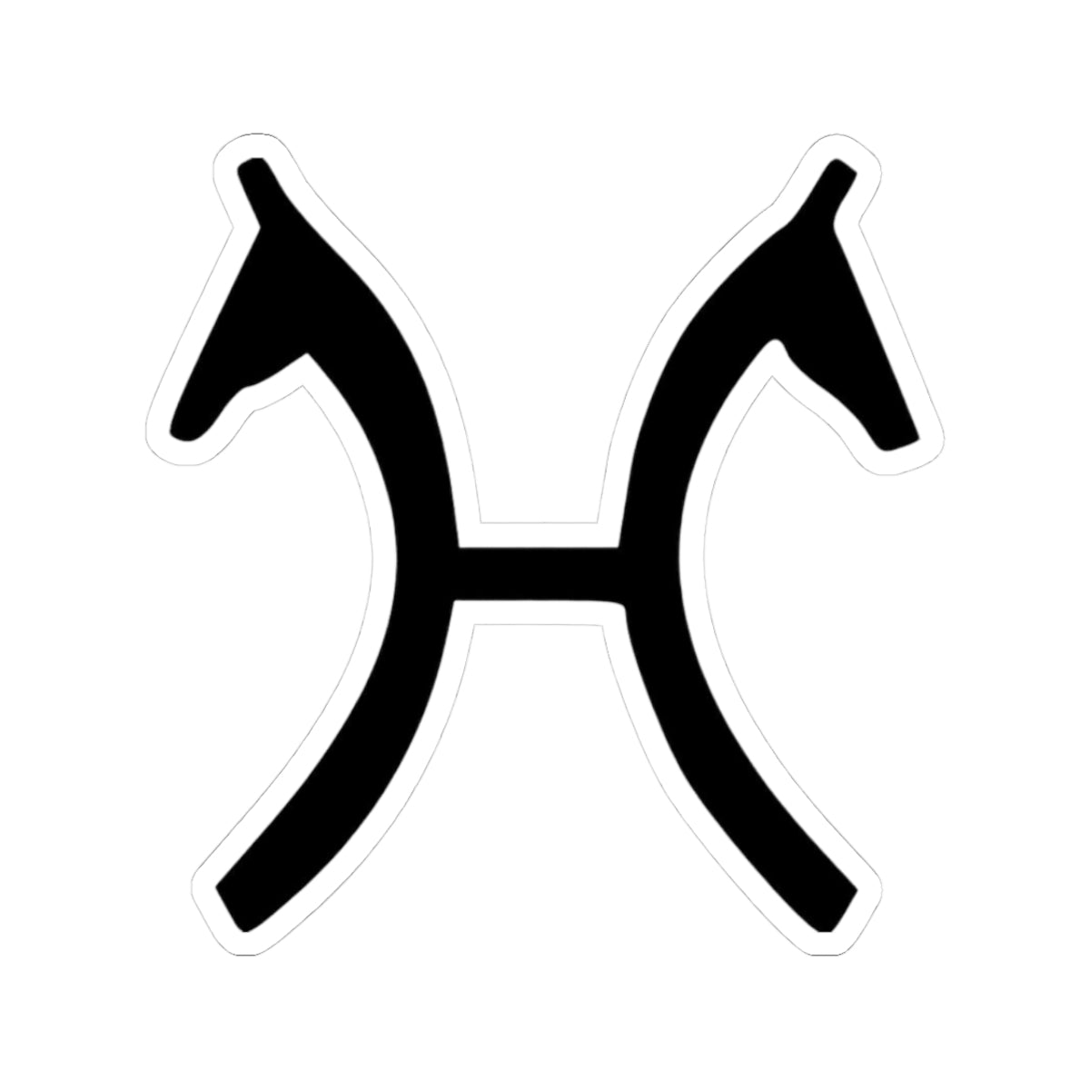 Black H on a white background logo