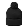 Embroidered Pom Pom Knit Beanie