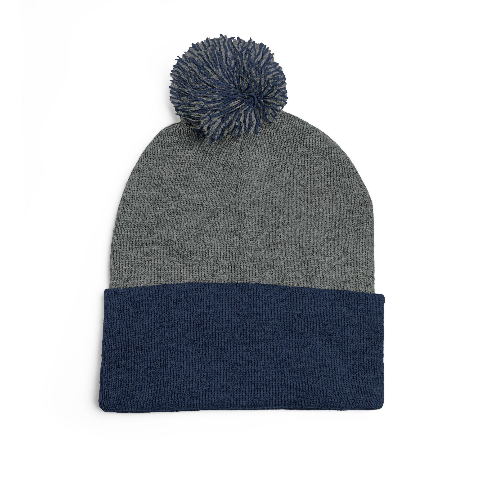 Embroidered Pom Pom Knit Beanie