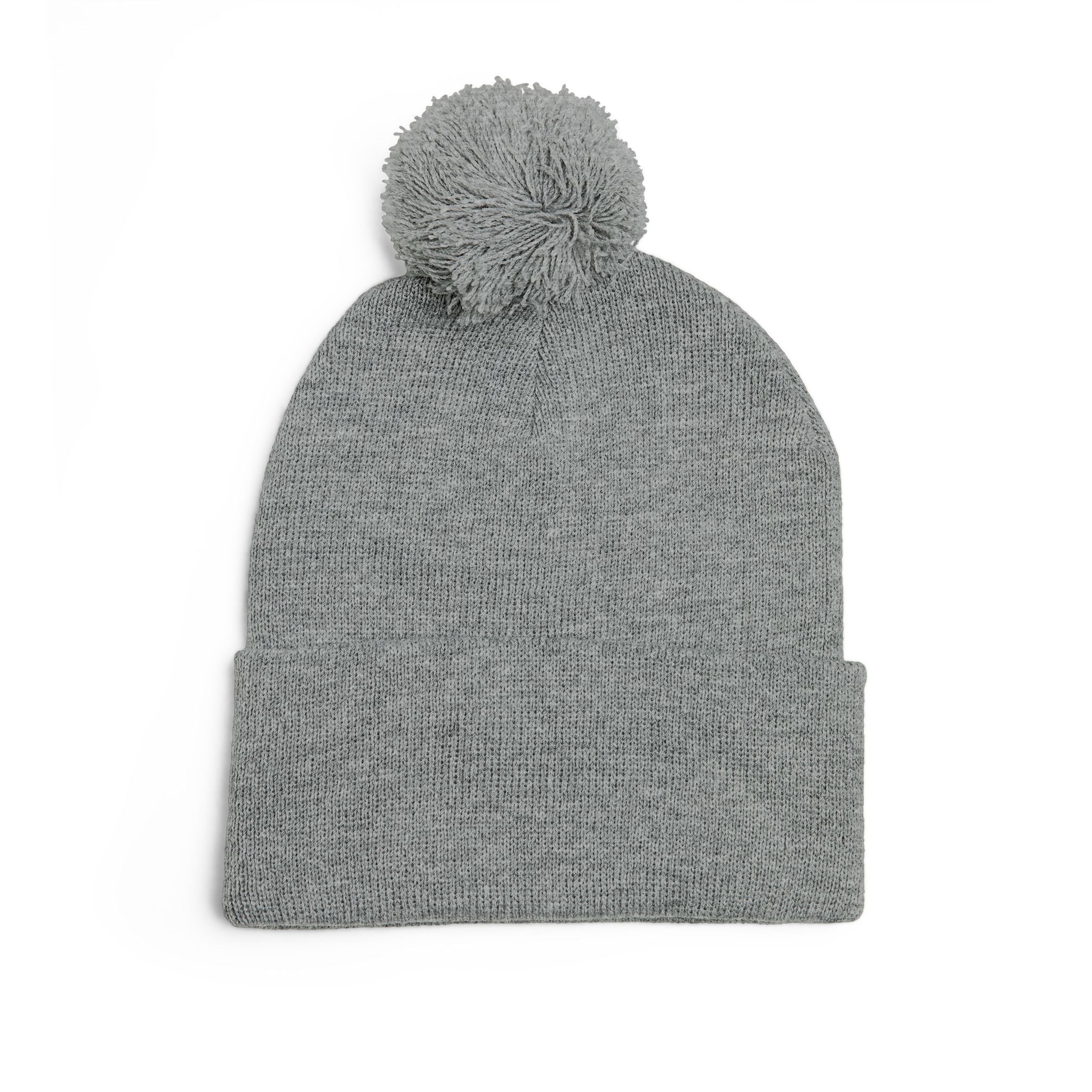 Embroidered Pom Pom Knit Beanie