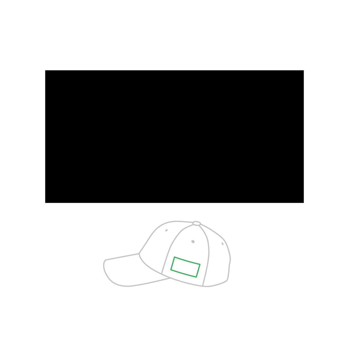 Embroidered Grand Prix baseball hat (youth), color option brim detail
