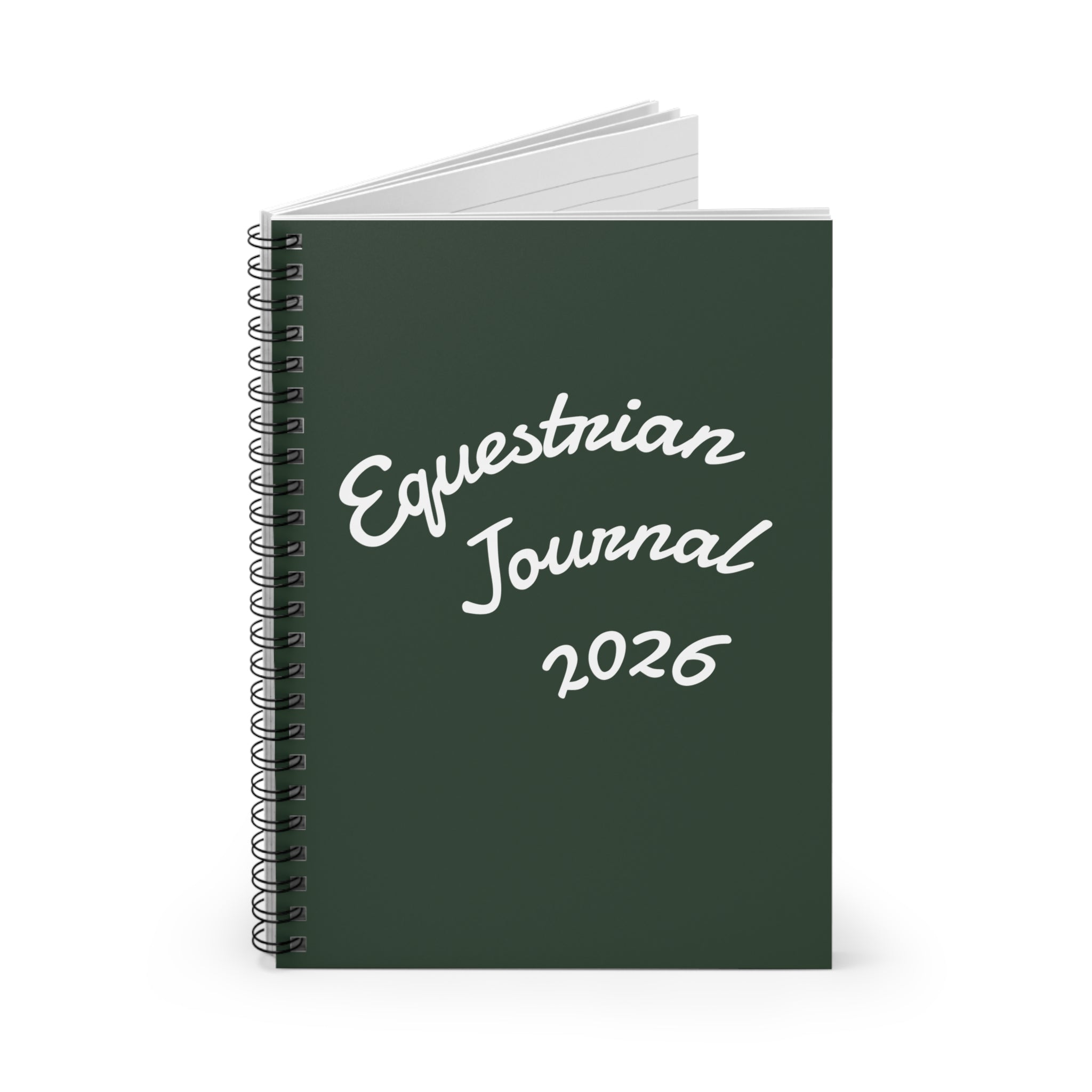 equestrian spiral notebook ruled pages metal binding 118 pages