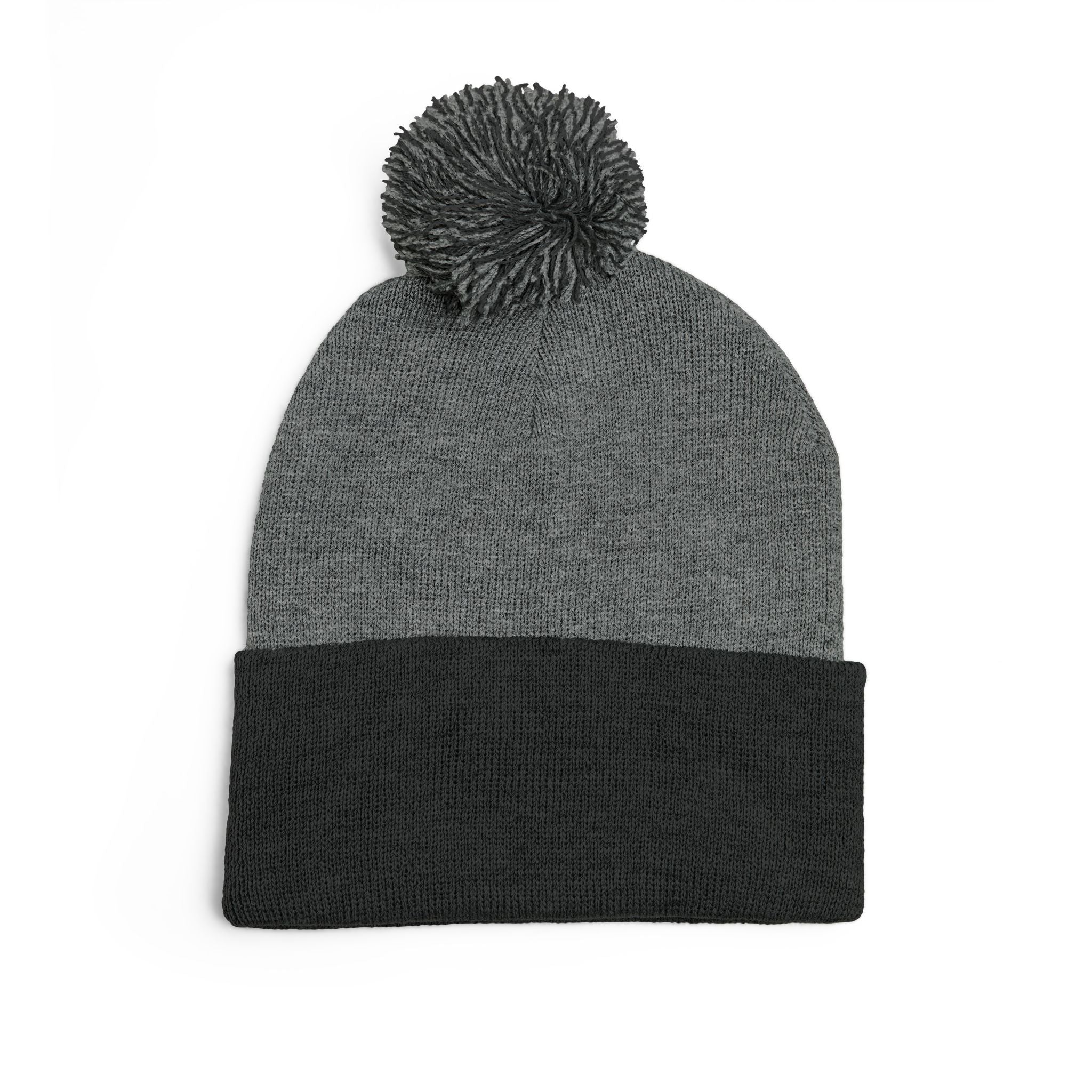Embroidered Pom Pom Knit Beanie