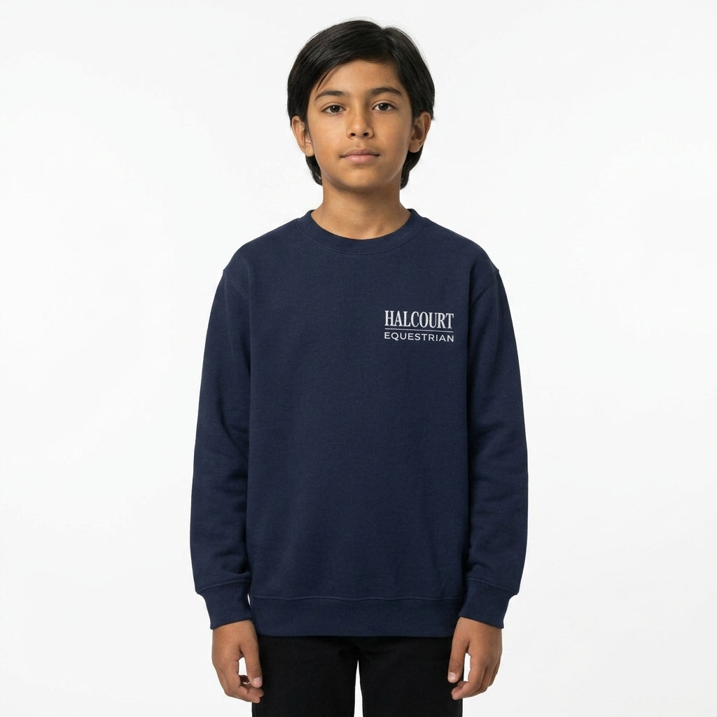 Custom Stable Logo Youth Sweatshirt - Embroidered Crewneck for Young Riders