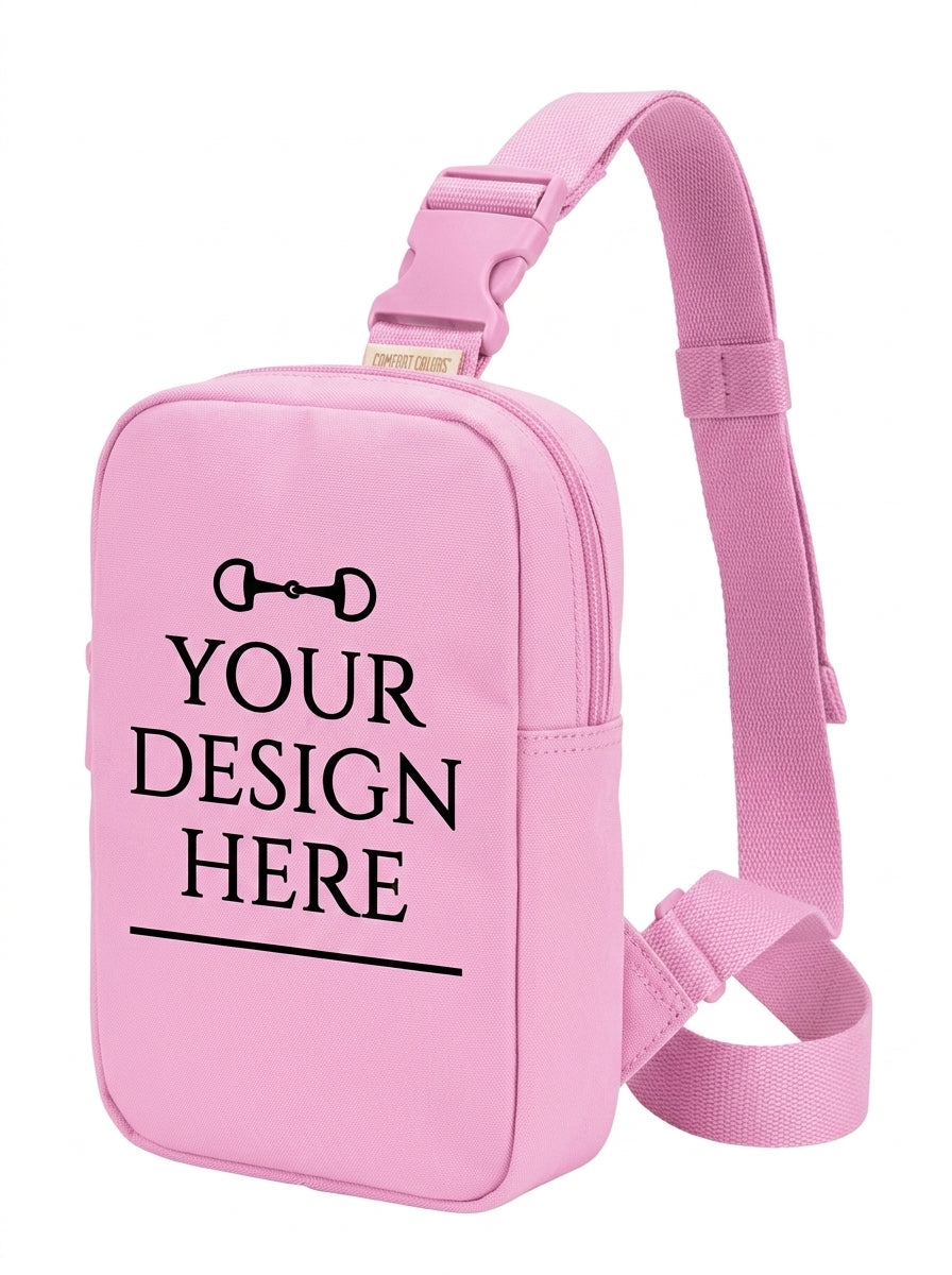Embroidered crossbody sling bag, additional design mockup