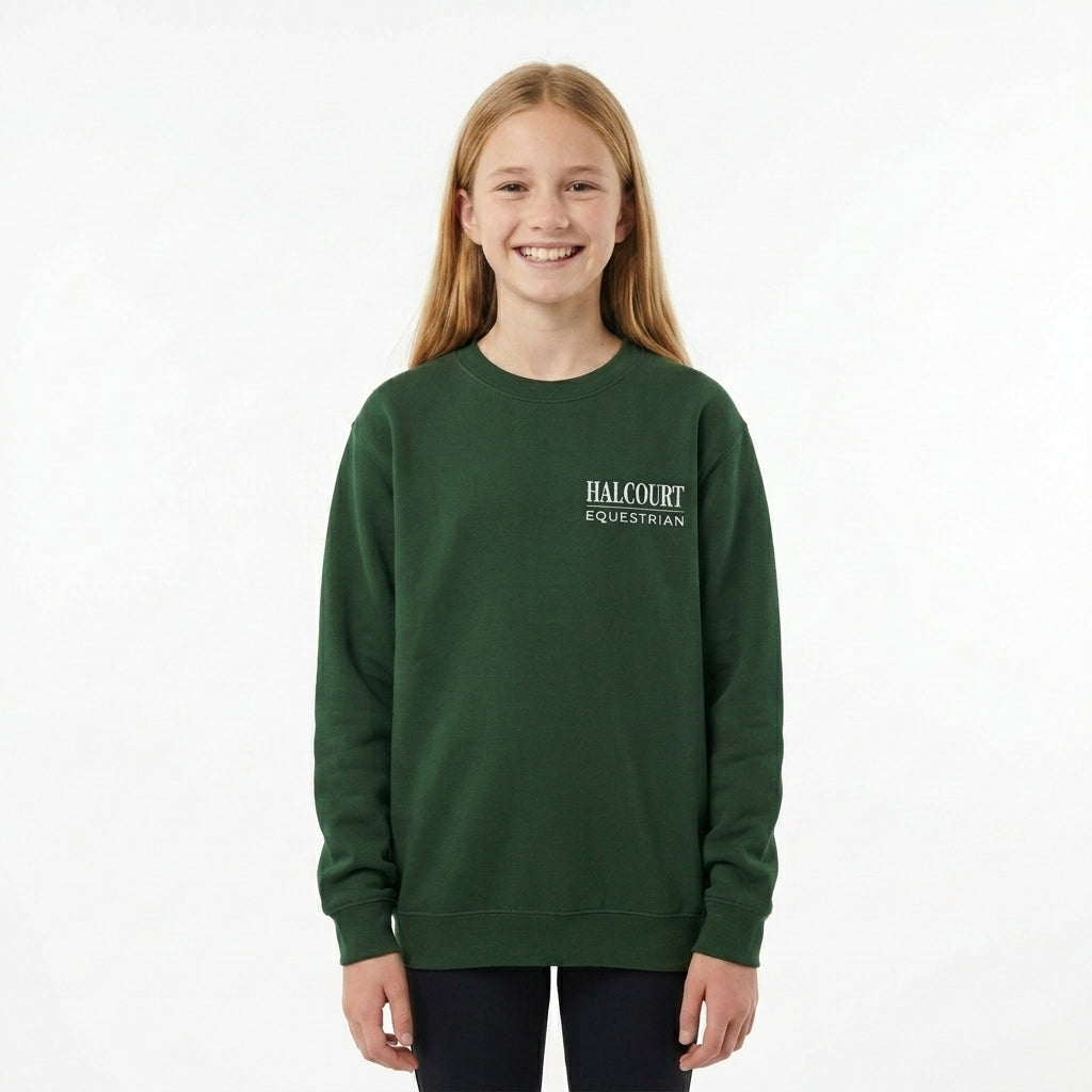 Custom Stable Logo Youth Sweatshirt - Embroidered Crewneck for Young Riders