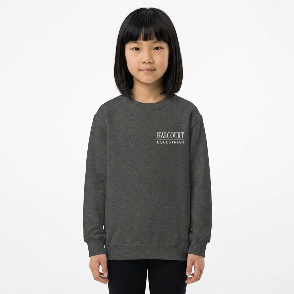 Custom Stable Logo Youth Sweatshirt - Embroidered Crewneck for Young Riders