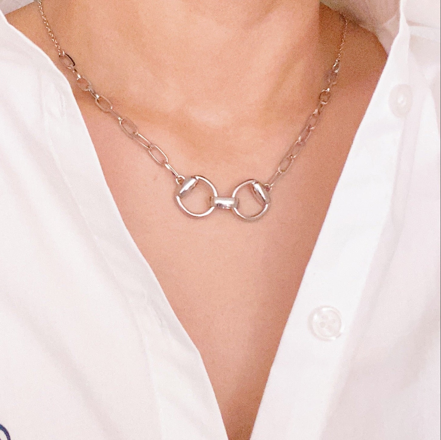 horse bit buckle pendant necklace equestrian jewelry for riders