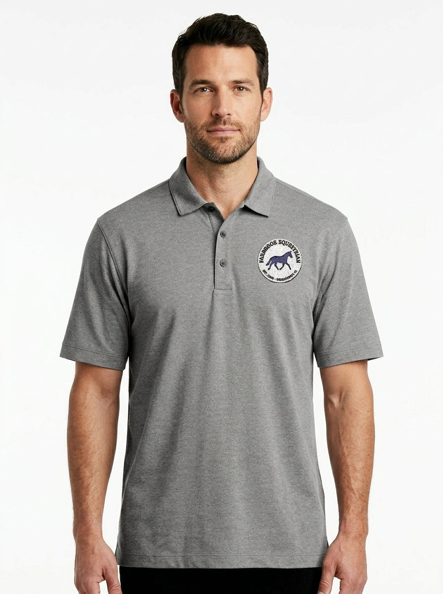 Custom Stable Logo Polo - Embroidered Men's Equestrian Polo Shirt