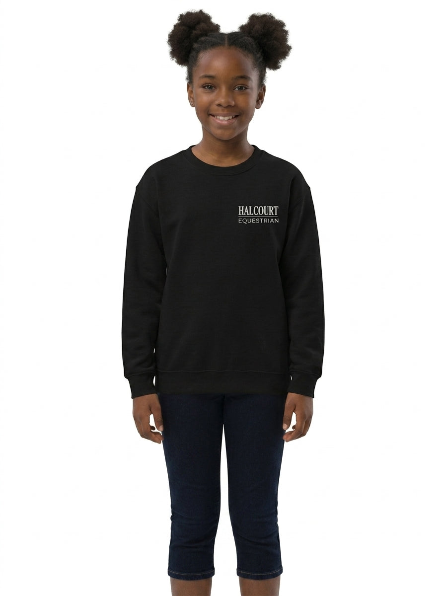 Custom Stable Logo Youth Sweatshirt - Embroidered Crewneck for Young Riders