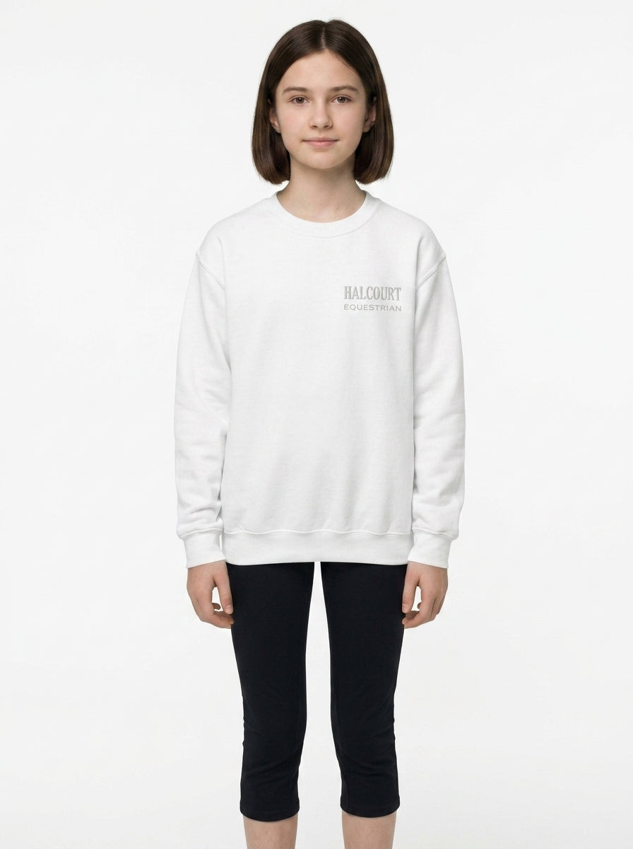 Custom Stable Logo Youth Sweatshirt - Embroidered Crewneck for Young Riders