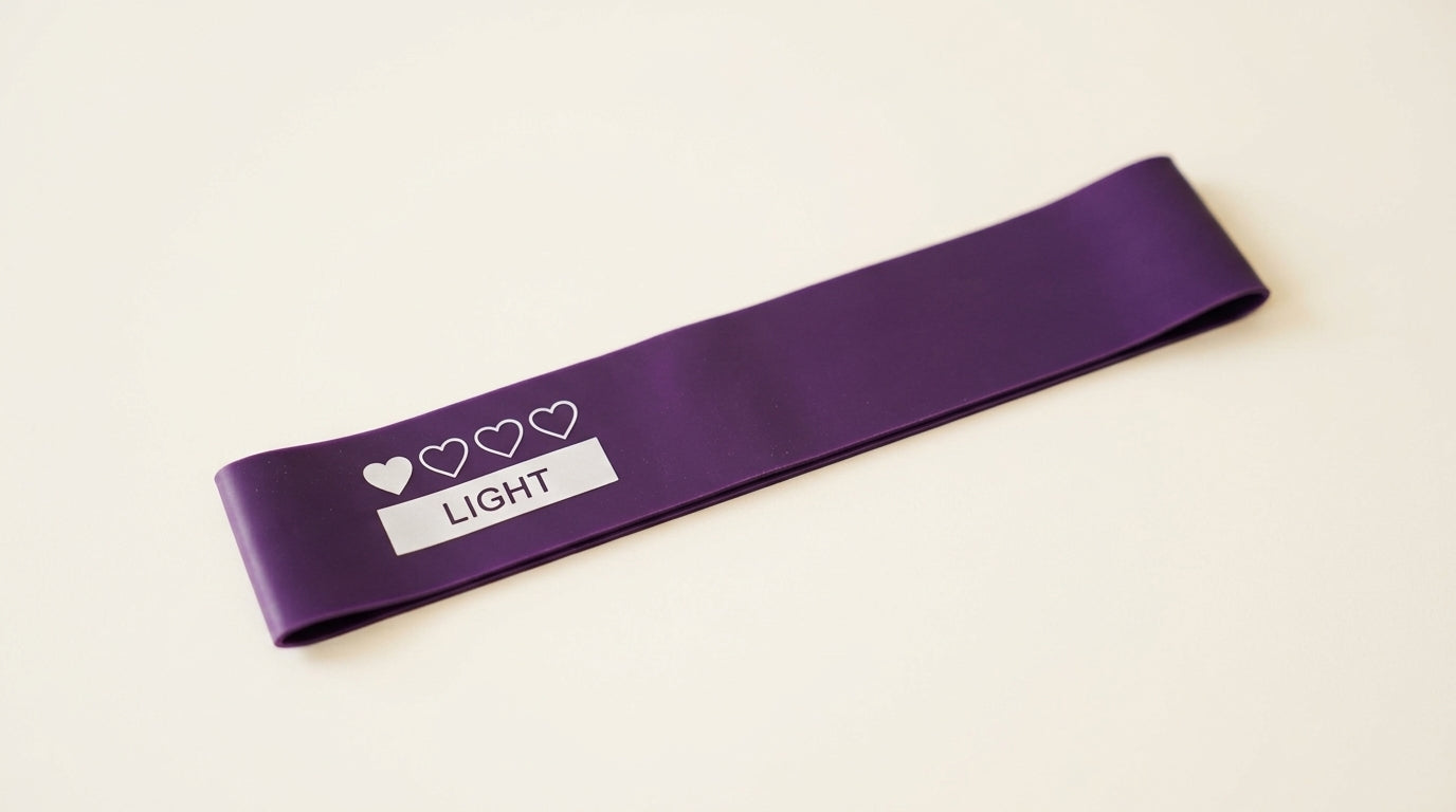 Flat loop resistance band in purple on a neutral background — Notting Hill Equine Rider Fitness