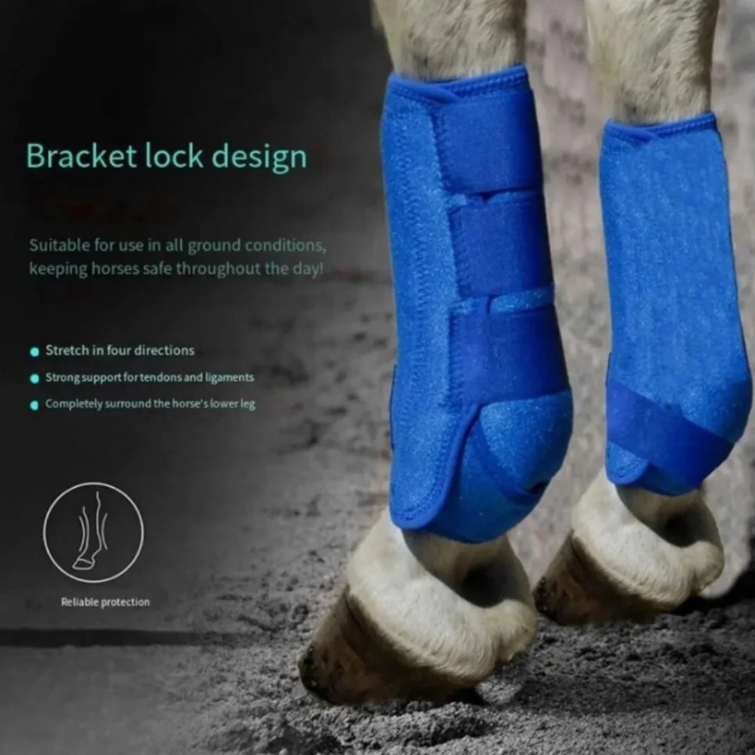 Extended Support Tendon Wraps — Horse Leg Protection for Front & Hind