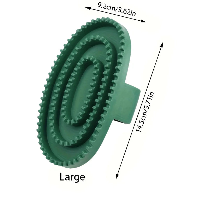 rubber curry comb single and two piece set horse grooming