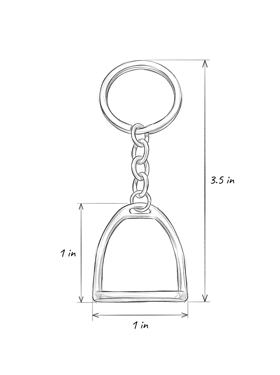 Mini Stirrup Keychain - Equestrian Keychain for Horse Lovers