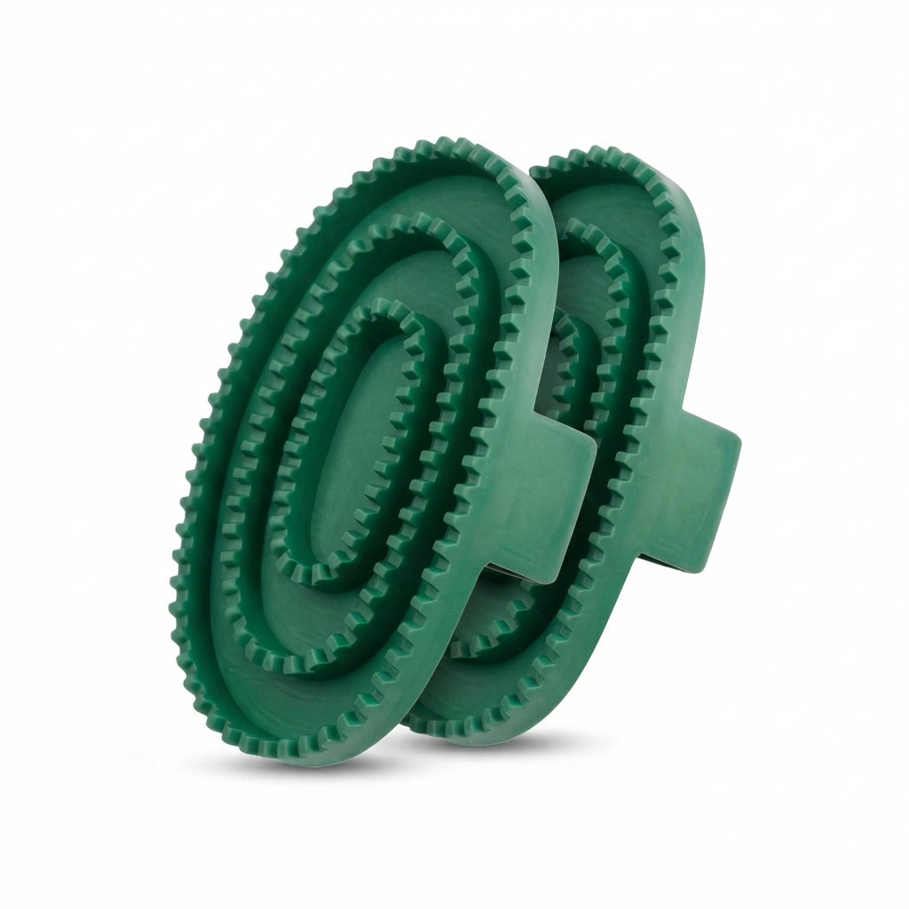 Rubber Curry Comb - Horse Grooming & Massage Brush