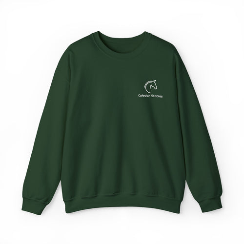 custom stable crewneck sweatshirt green embroidered barn name