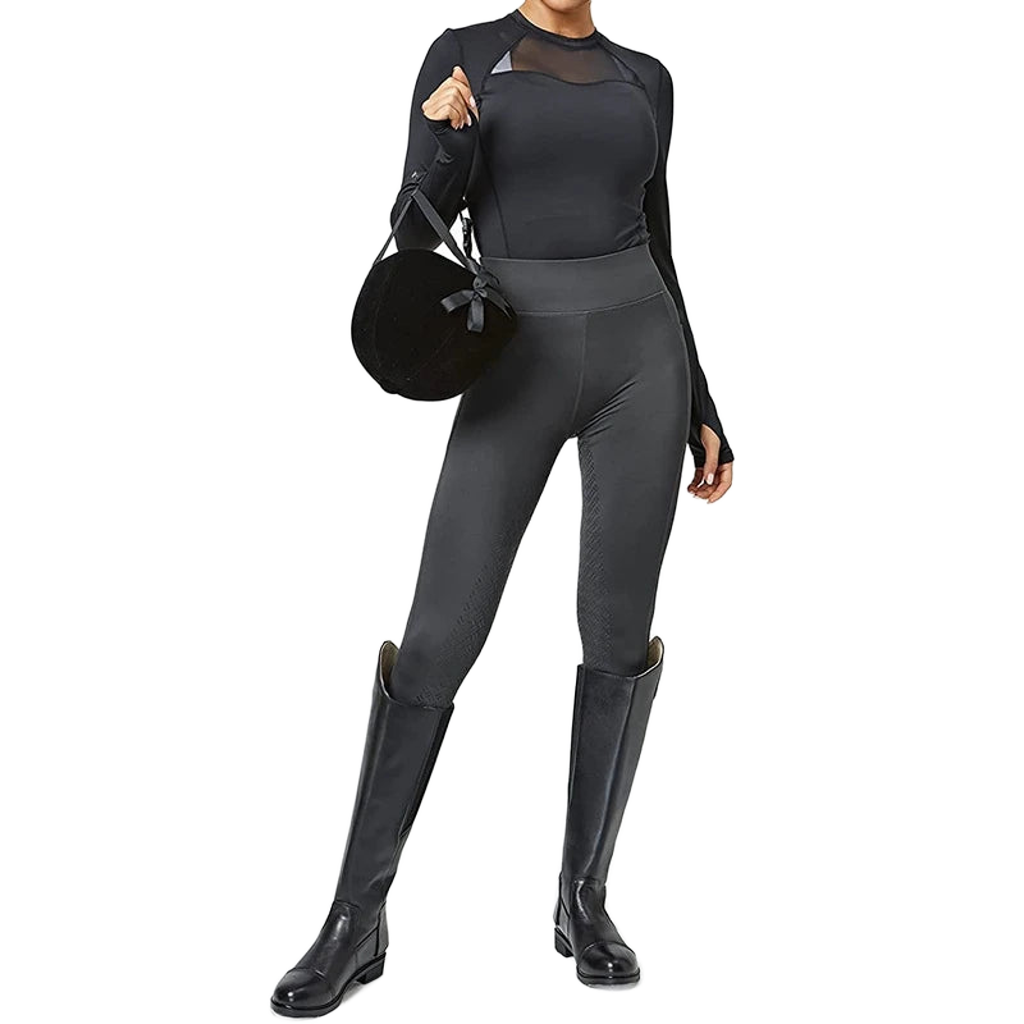 barrepatch full seat women's english riding tights horizontal bar grip